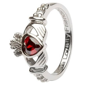 My heart is in you, Birthstone Claddagh Ring 