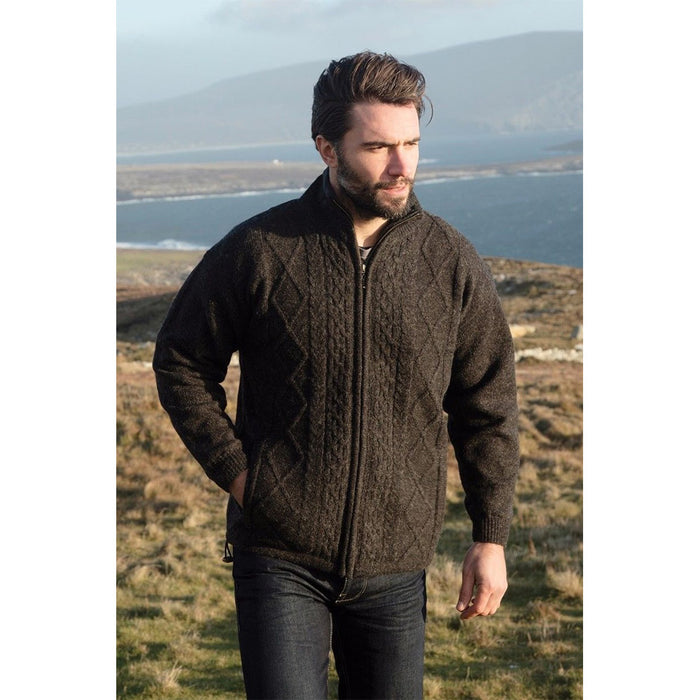erger maken halsband Stewart Island Men's Full Zip Merino Wool Sweater Jacket | The Celtic Ranch