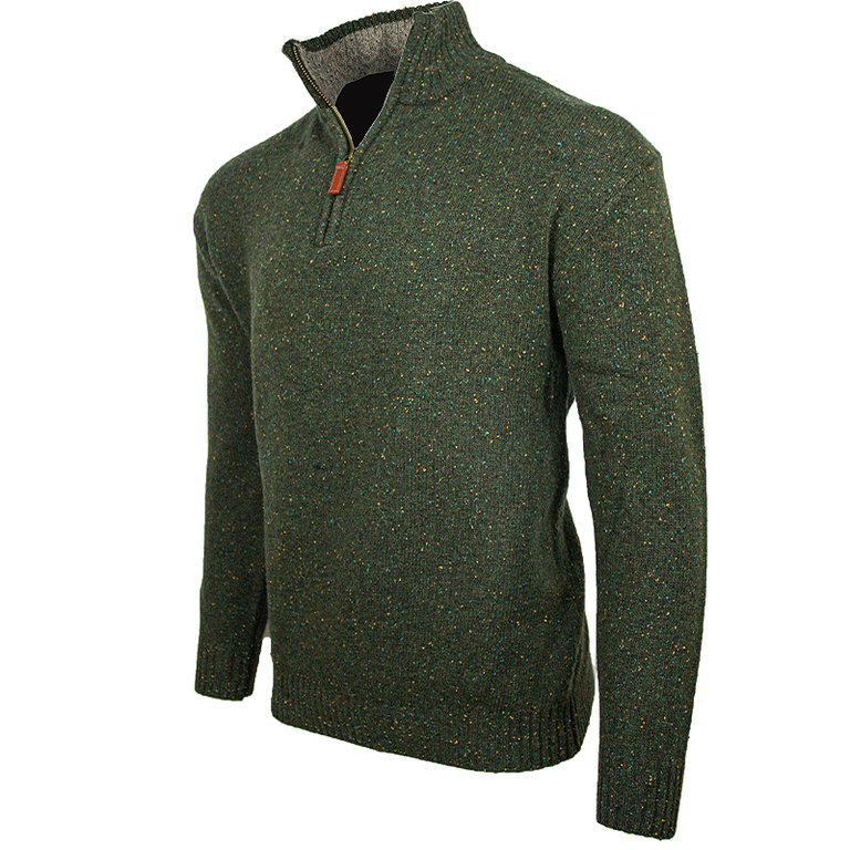 Irish Men S Sweaters Pullovers Traditional Irish Sweaters The   Lightweight Troyer Side View 768x768 