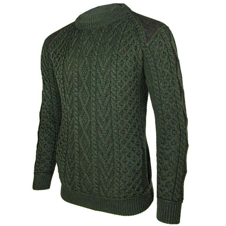 Irish Men S Sweaters Pullovers Traditional Irish Sweaters The   Merino Wool Side View 768x768 