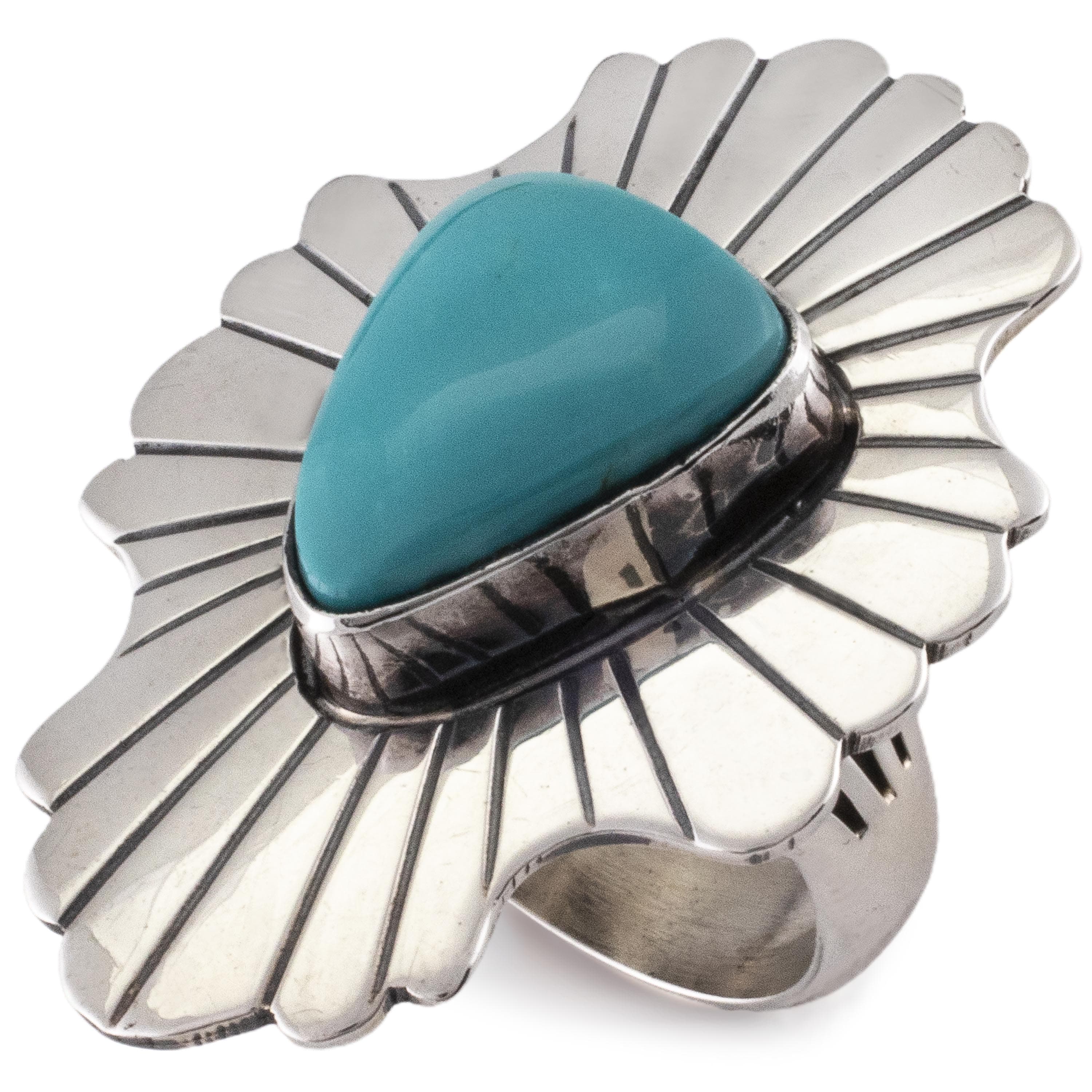 roach clip brass silver & turquoise ring – Molly Rose Jewelry