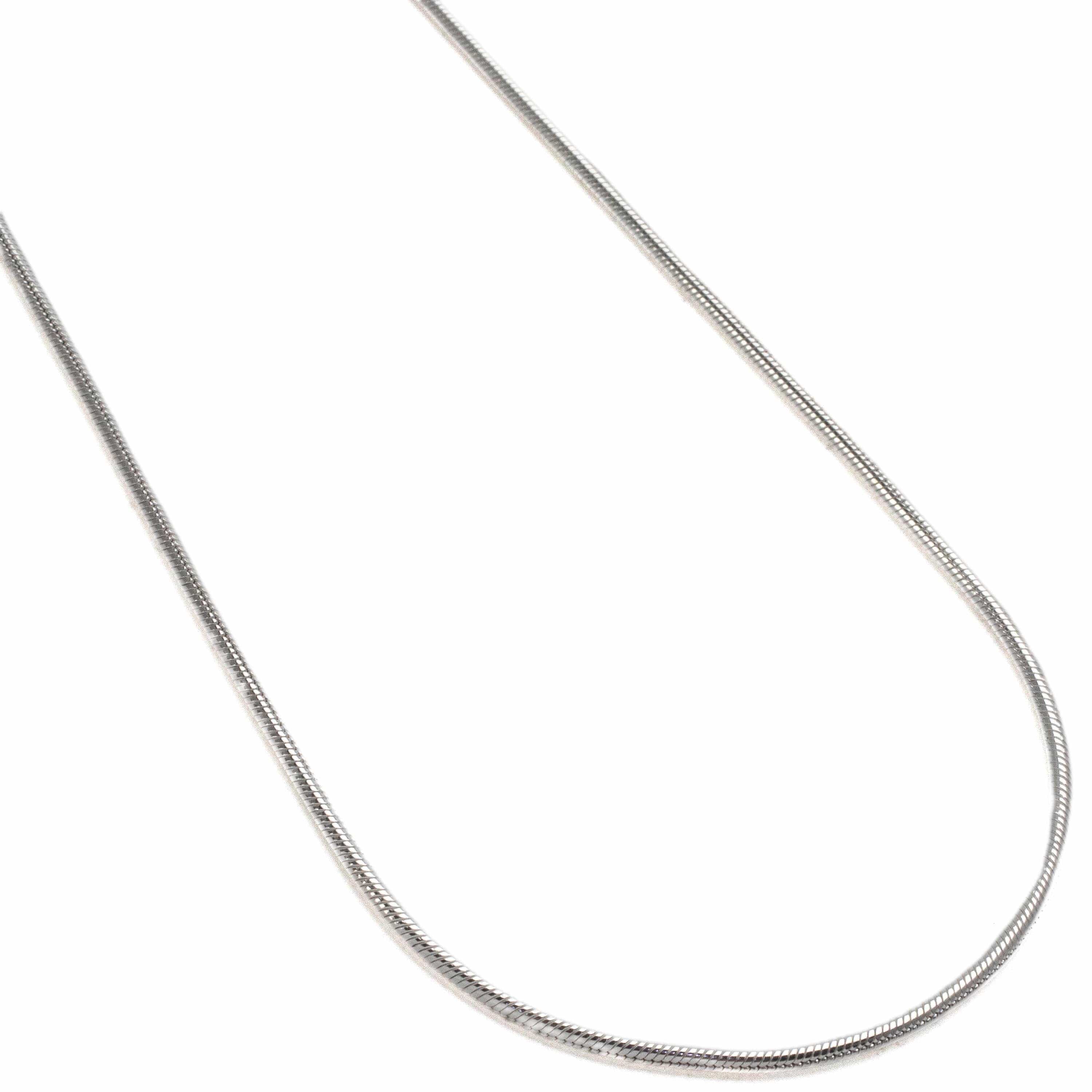 KALIFANO | 18 Italian Sterling Silver Snake Chain Necklace 1.5mm