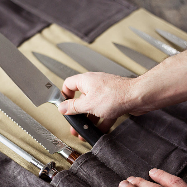 Leather Half Moon Knife Stabilized Wood Crescent Knife Leather Cutting Knife  - Canvas Bag Leather Bag