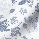 Eucalyptus Blue Silver Monotone Cream Back