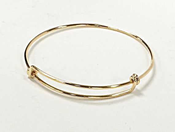 14k gold flat flexible hinged bangle bracelet 8 inch