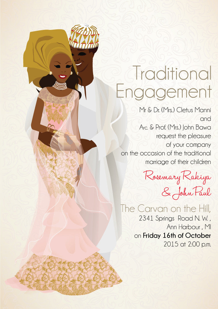 Nigerian Traditional wedding invitation Card - Bibi ...