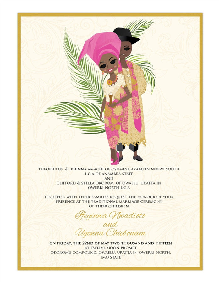 Nigerian Traditional Wedding Invitation Card Bibi Invitations