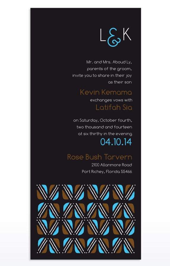 Zola - African Wedding Invitation – Bibi Invitations