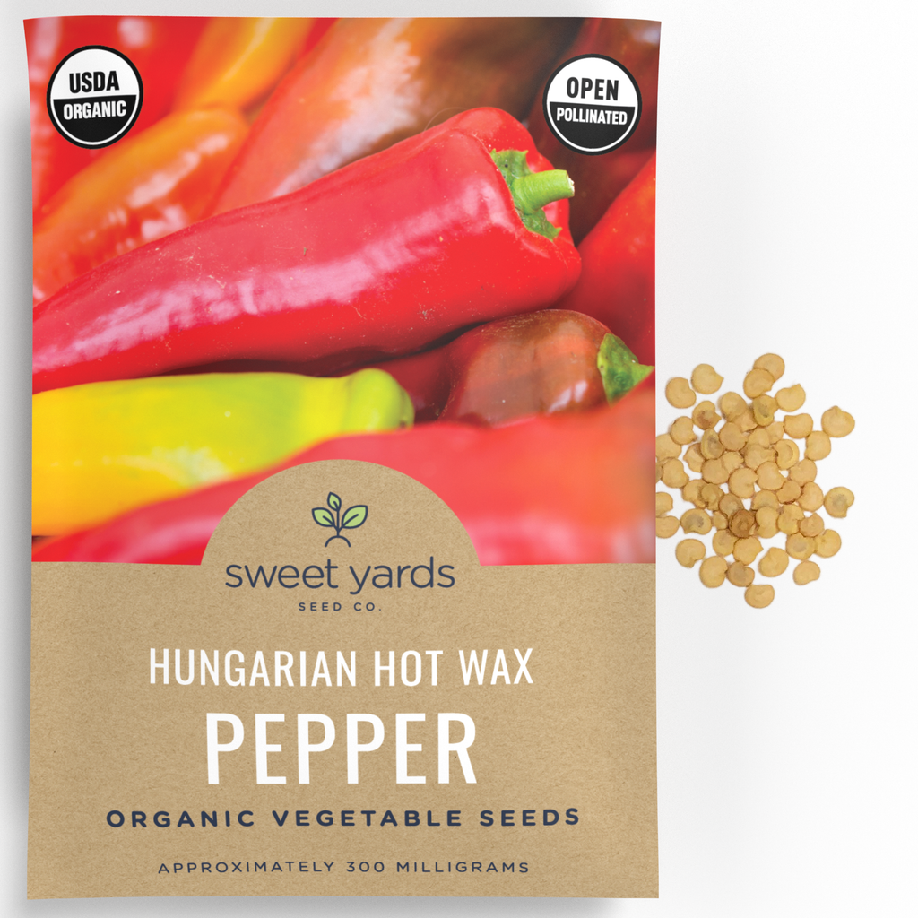 Organic Hungarian Hot Wax Pepper Seeds Sweet Yards