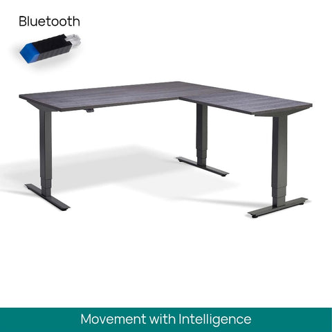 bluetooth standing corner desk
