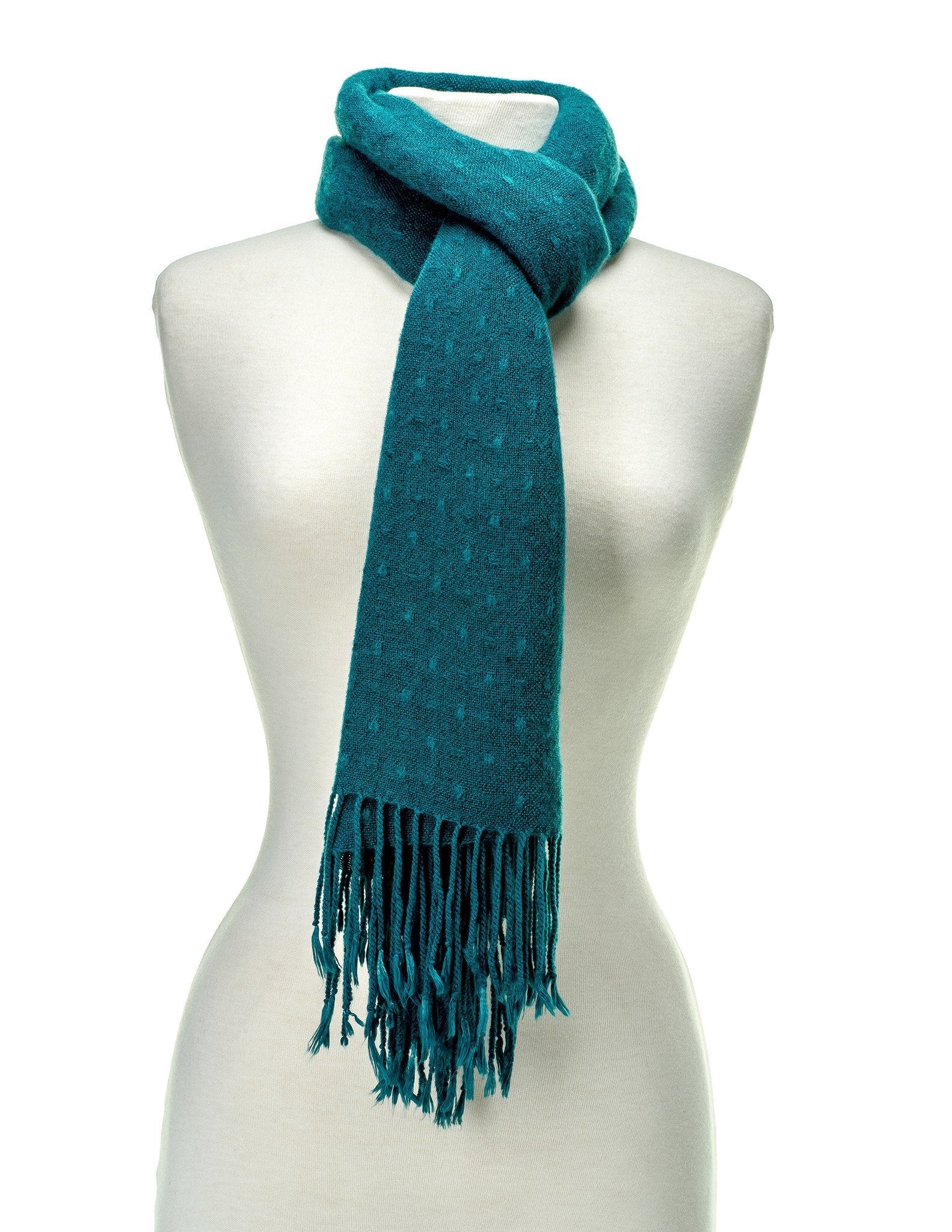 teal winter scarf