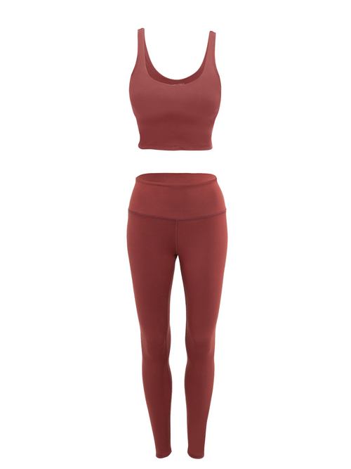 Ultra High Rise, 5” Empower Legging in Red Wine