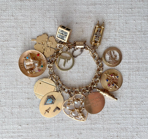 Mom's Gold Charm Bracelet