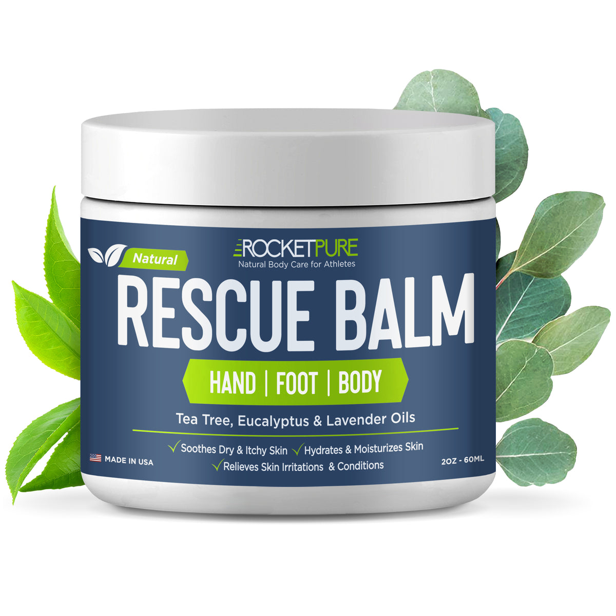 Natural Foot, Hand & Body Rescue Balm - Tea Tree