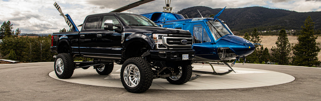 Picture of 14th Gen F-250 Superduty 6.7L and Helicopter for Wheel Sizing Article