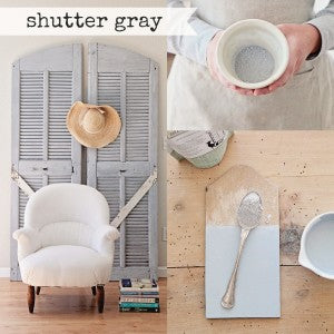 Miss Mustard Seed's Milk Paint | Shutter Gray | Milk Paint Colors | Available at Carver Junk Company | September Color of the Month COTM