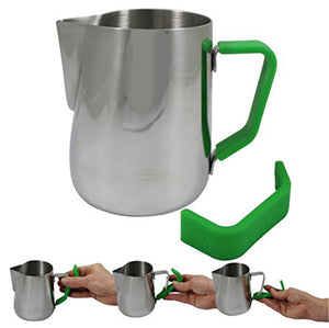 Milk Pitcher with Green Handle