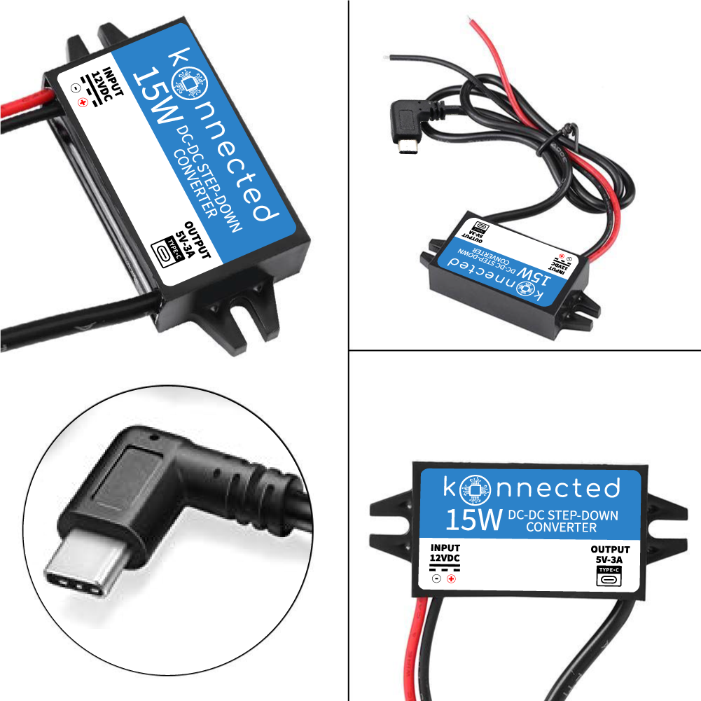 12V to USB Power Converter – Konnected Inc.