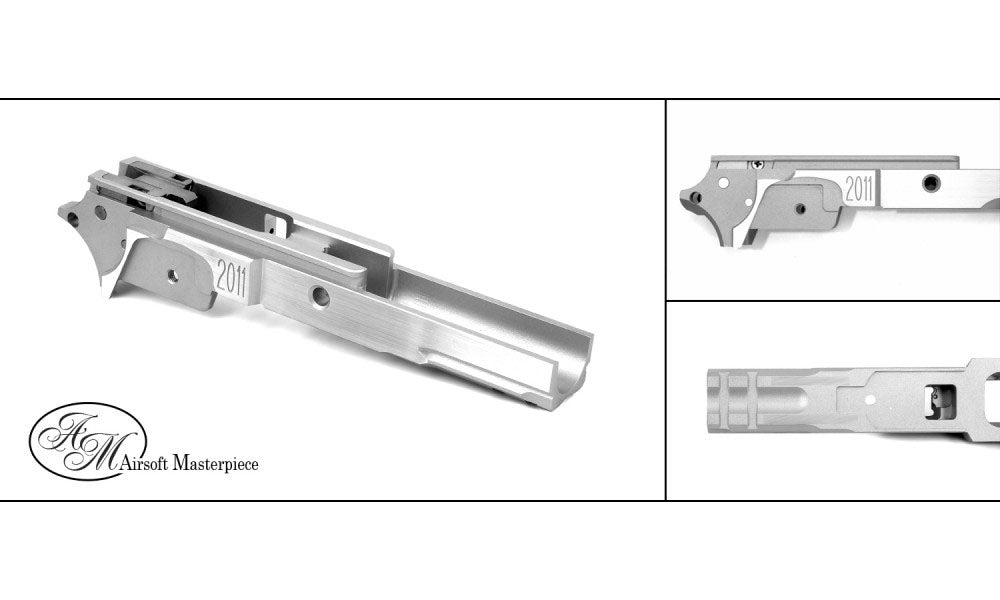 Airsoft Masterpiece Aluminum Frame - 2011 3.9 with Tactical Rail Silver