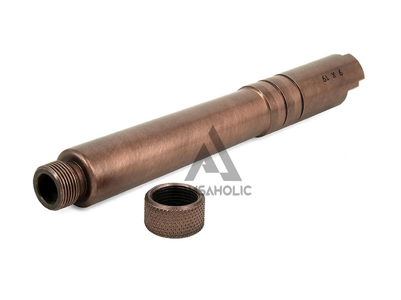 Airsoft Masterpiece STEEL Fix Outer Barrel with Threads for Hi-CAPA 5.1 (Copper)