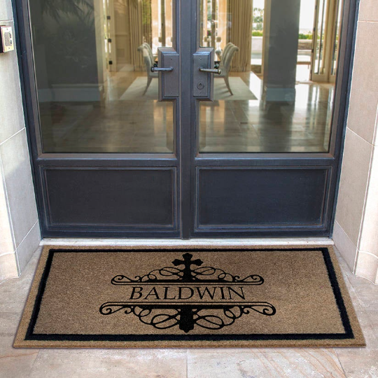 Infinity Custom Mats™ All-Weather Personalized Door Mat-Baldwin 