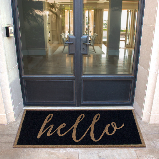 Large Doormat - Modern Black