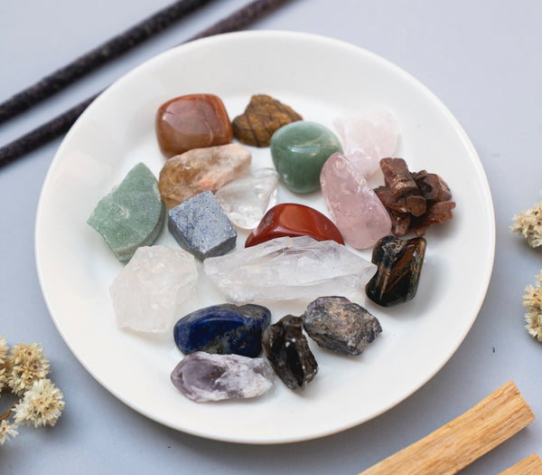 crystals in a bowl