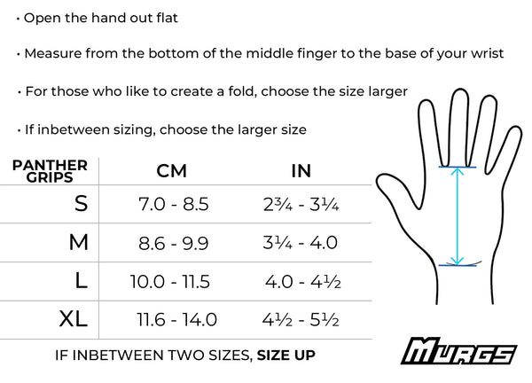 Murgs Panther Grips Size Chart