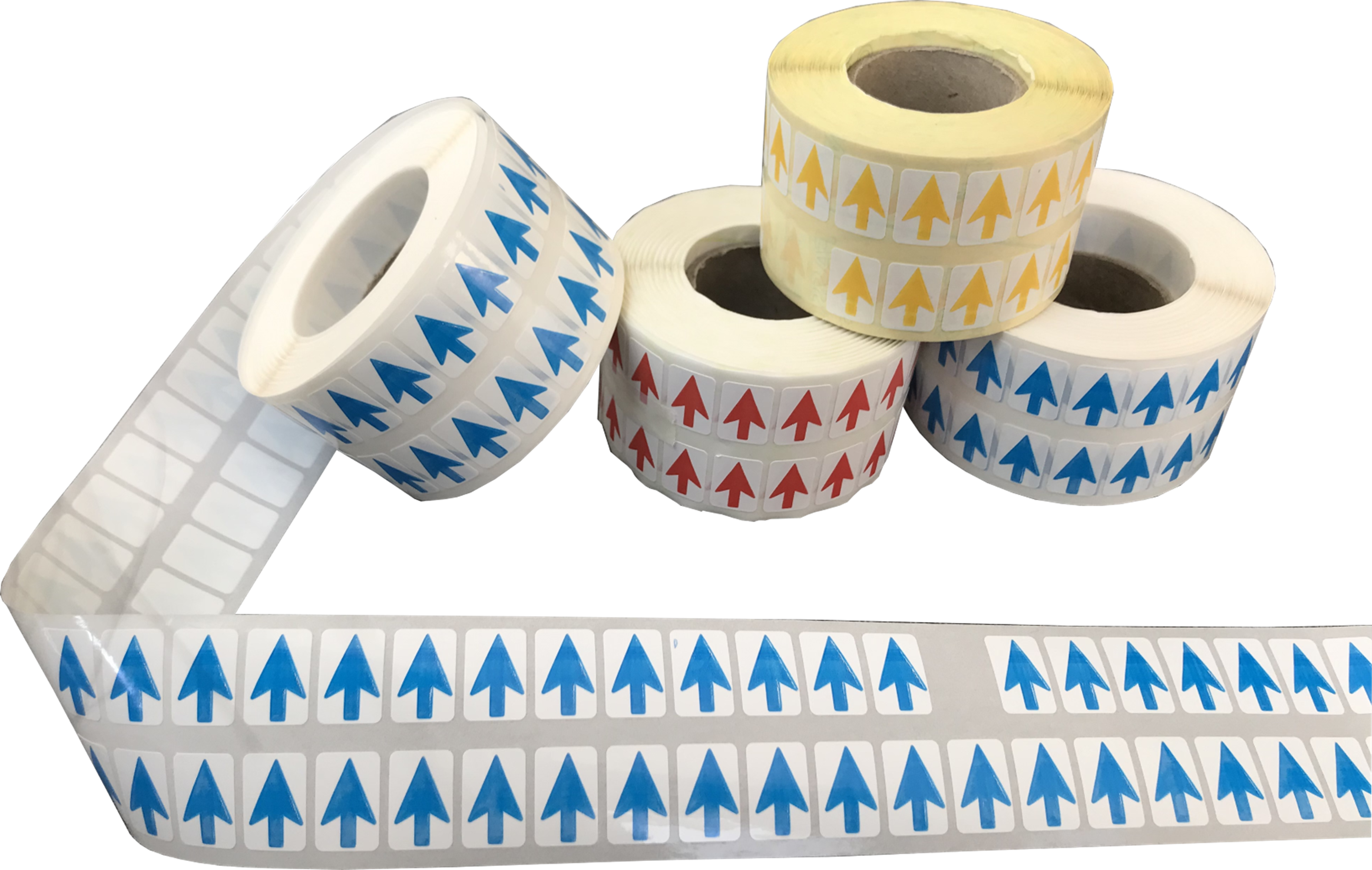 Self-Adhesive Labels Fault Arrow Rolls - Peelable