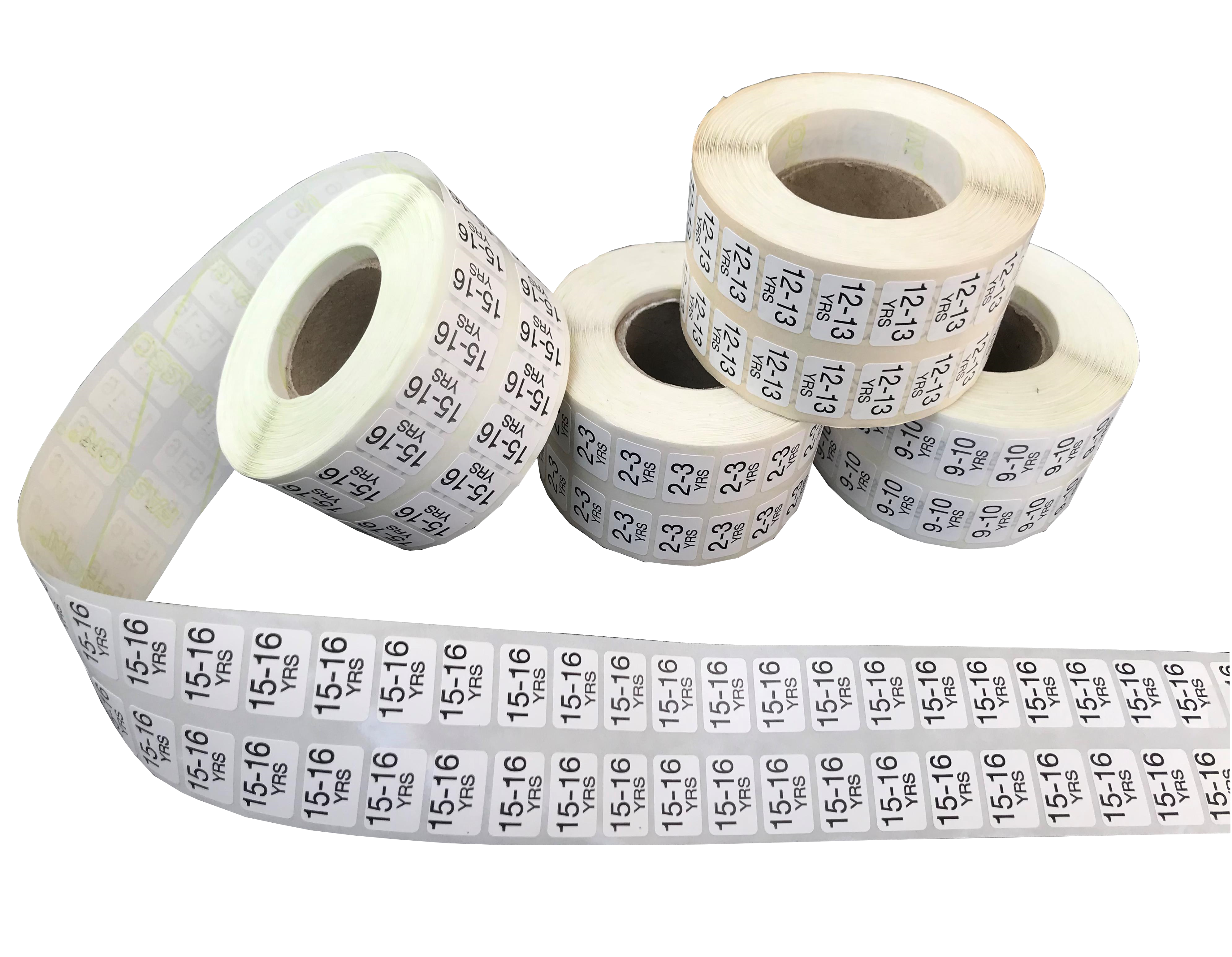 Self-Adhesive Labels Peelable - Child Dual Age Sizes