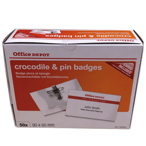 Crocodile And Pin Badges By Office Depot Box of 50 – Pins & Needles