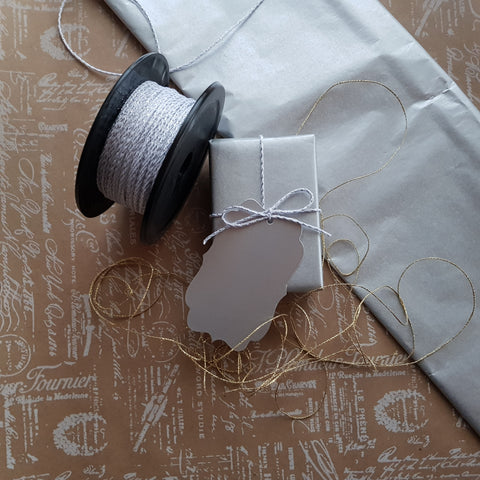 Gift Journal Kraft Silver Cufflinks Wrapped