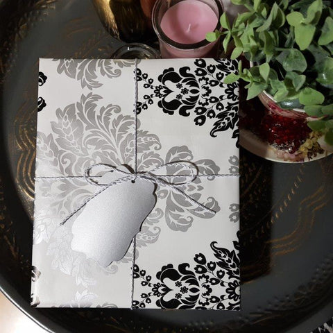 Gift Journal #15 - Style Gift Box wrapped in Black Damask Gift Wrap