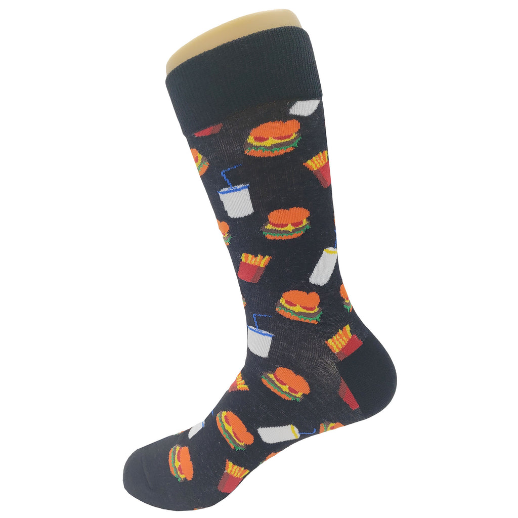 Burger And Fry Socks - Fun and Crazy Socks at Sockfly.com