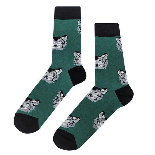 Multi Wolf Head Sock