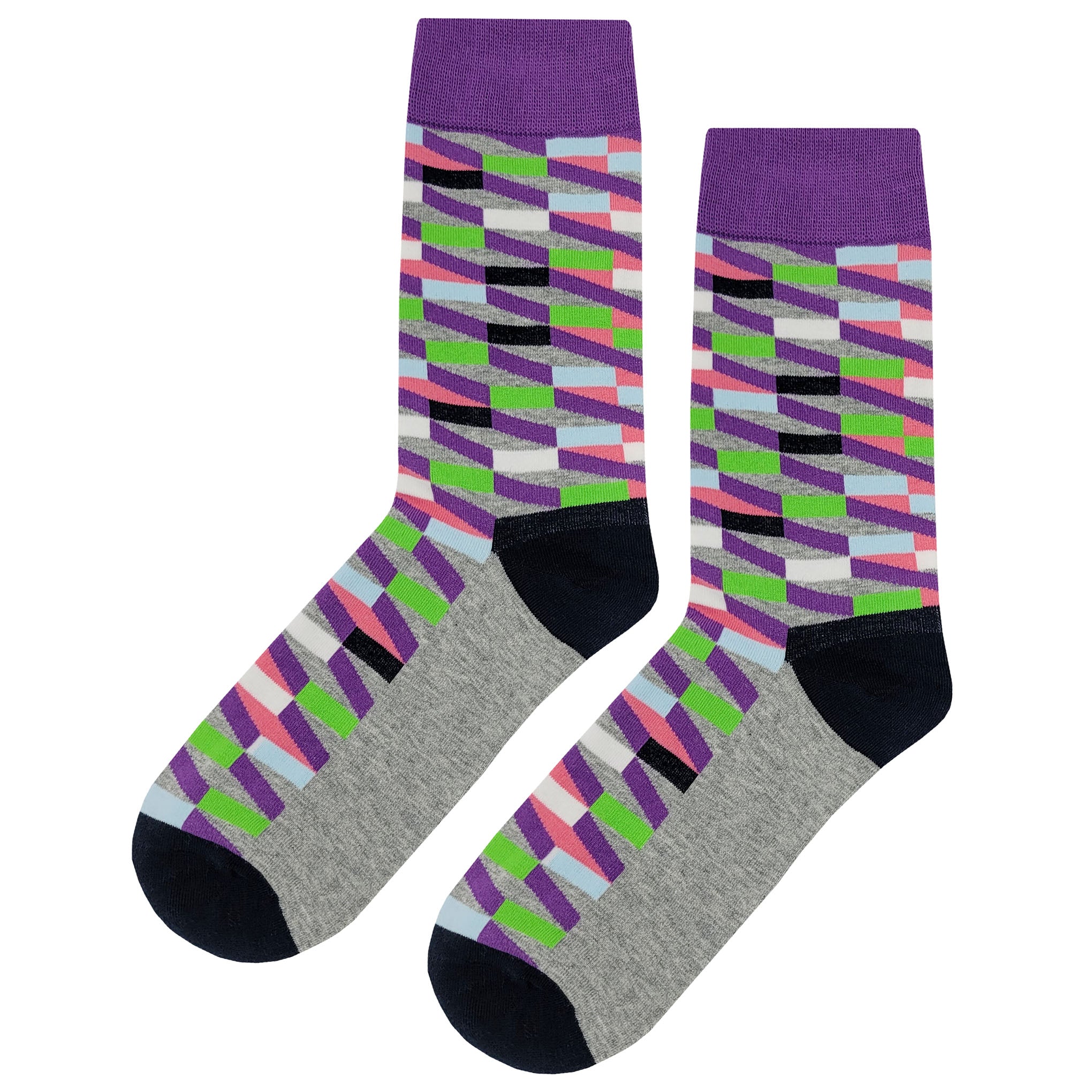 Purple Mix Socks - Fun and Crazy Socks at Sockfly.com