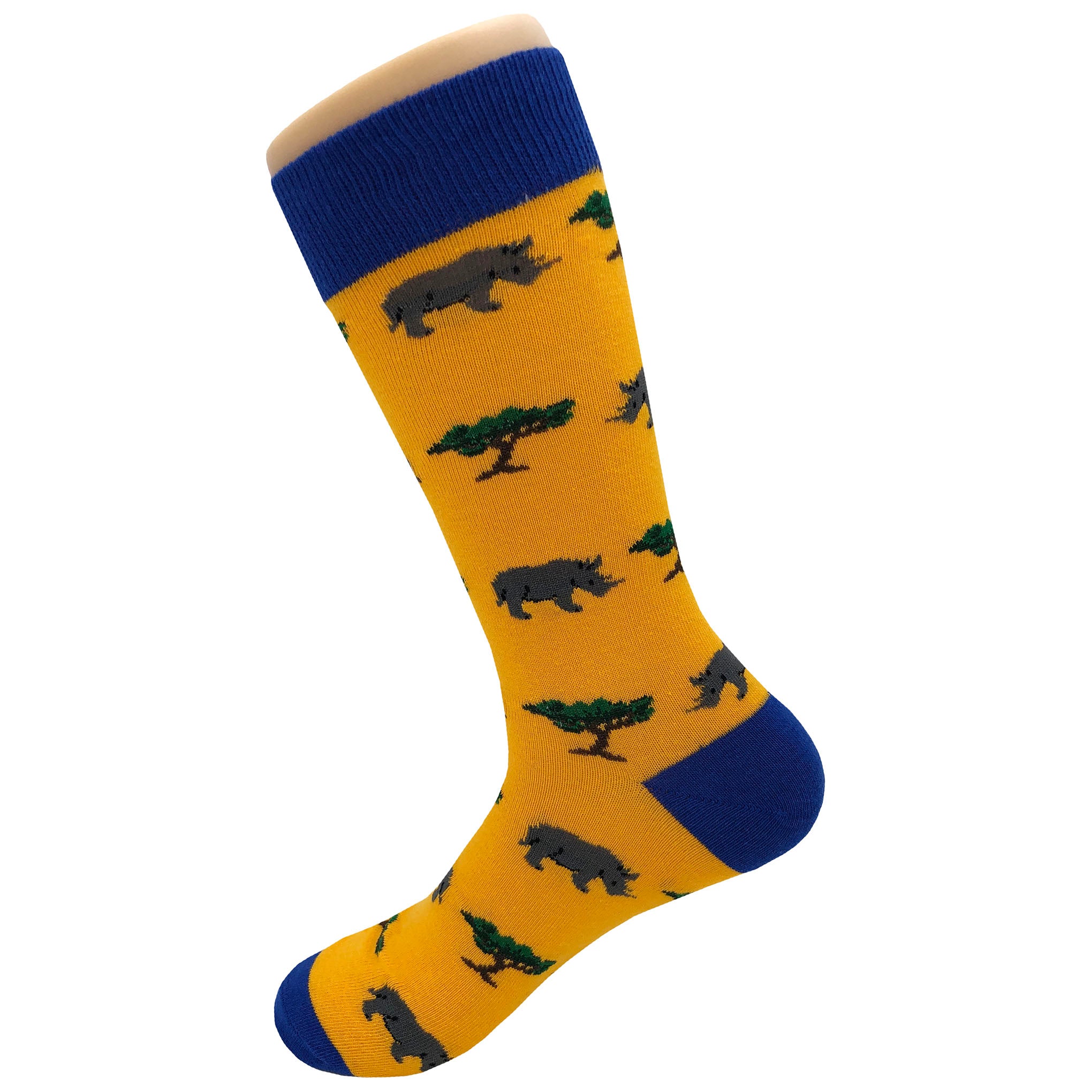 Rhino Safari Socks - Fun and Crazy Socks at Sockfly.com