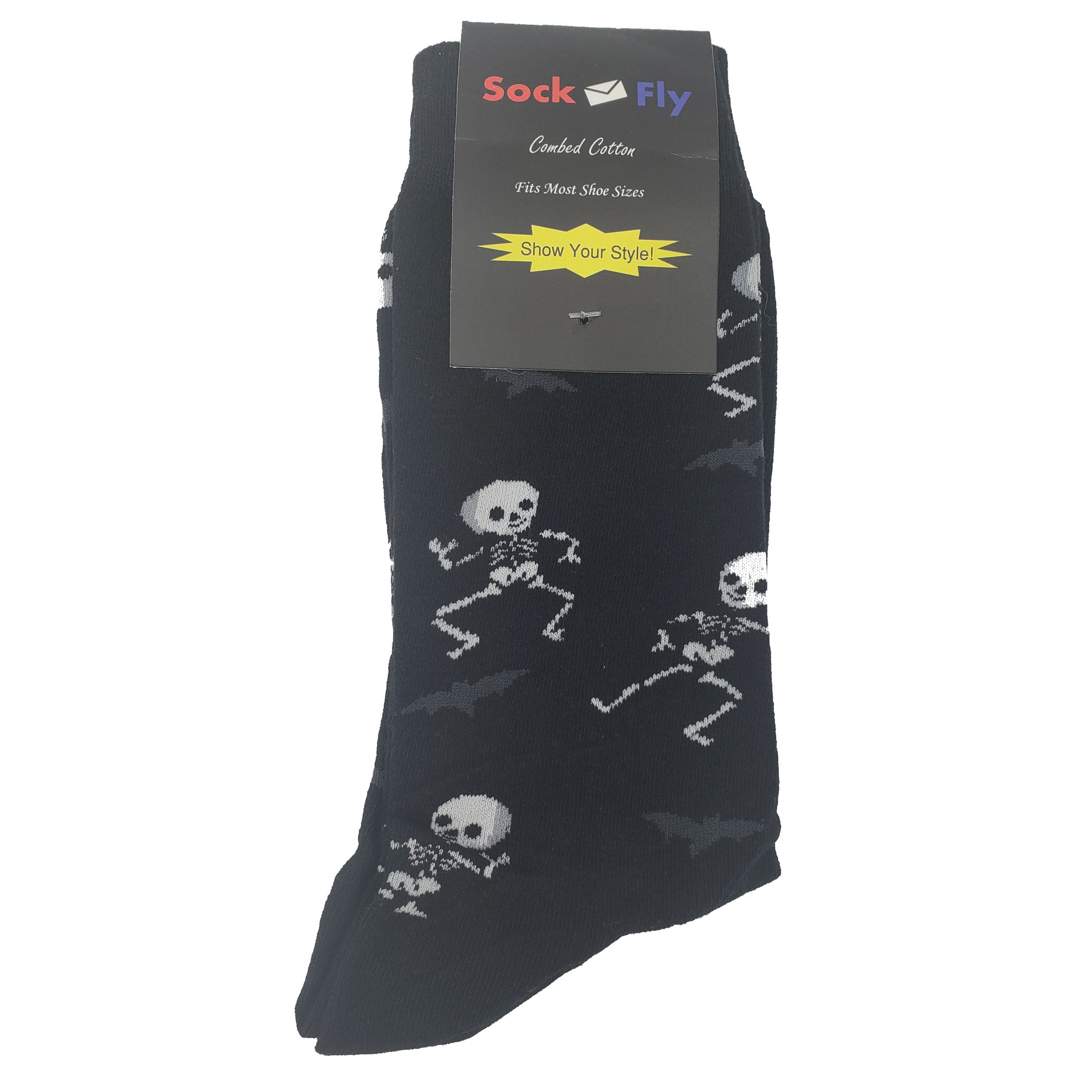Spooky Skeleton Socks - Fun and Crazy Socks at Sockfly.com