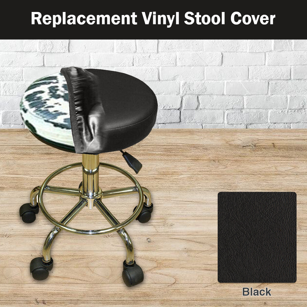 Black Vinyl Bar Stool Replacement Cover