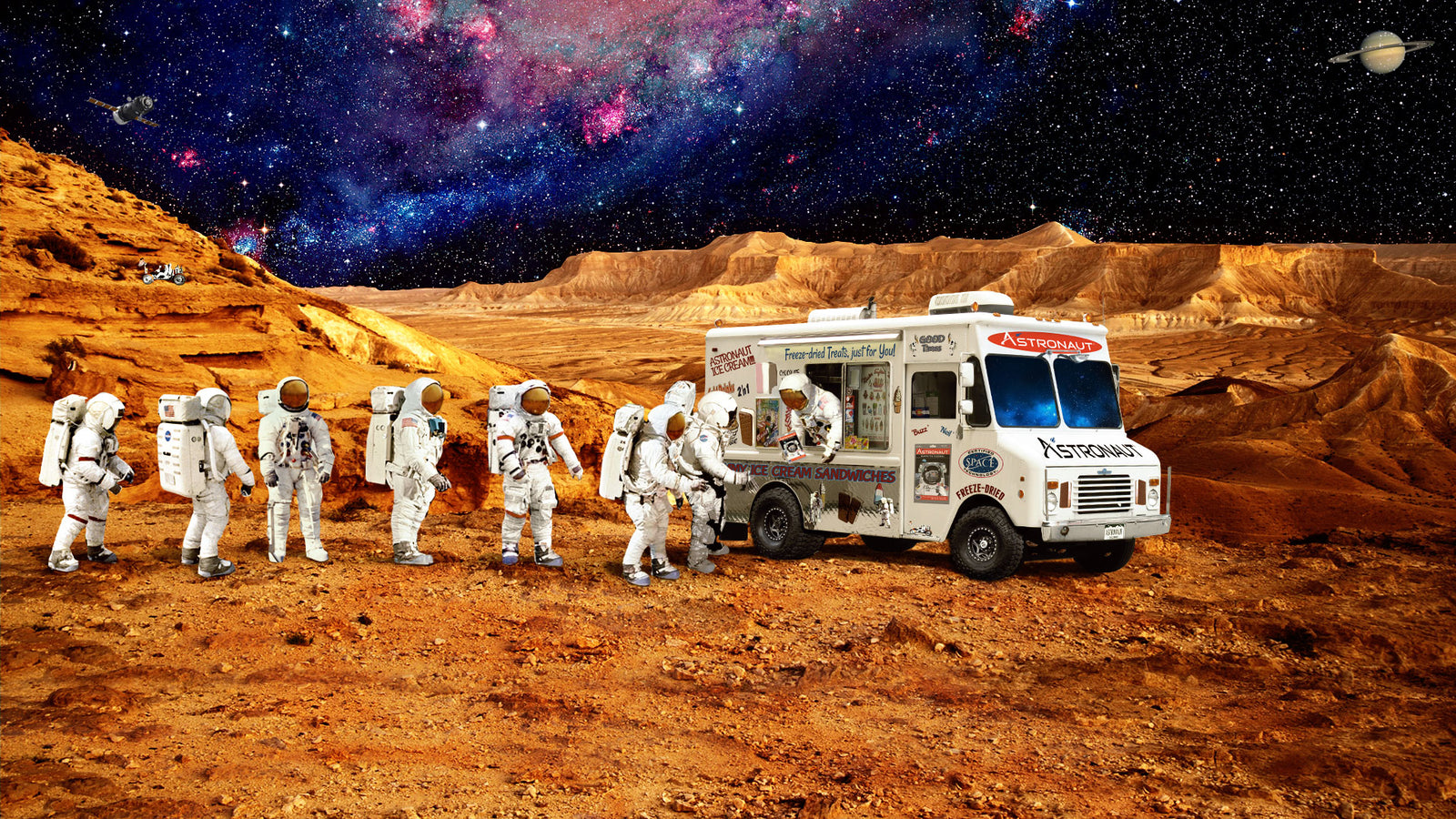 Image result for astronaut ice cream truck