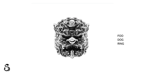 foo dog ring serpent forge skull ring