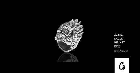Aztec Eagle Helmet Ring