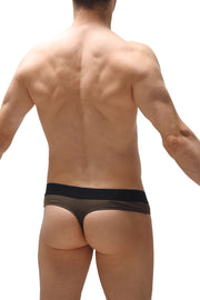 Thong Double Pouch Modal Olive