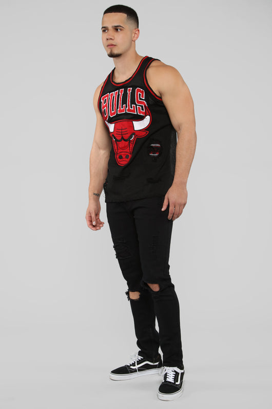 bulls denim jersey