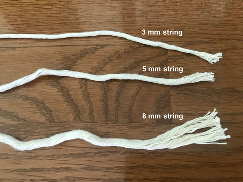 the difference between macrame cord, string, and rope