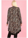 Plus Size Leopard Print Hi Low Cardigan - Style Your Curves