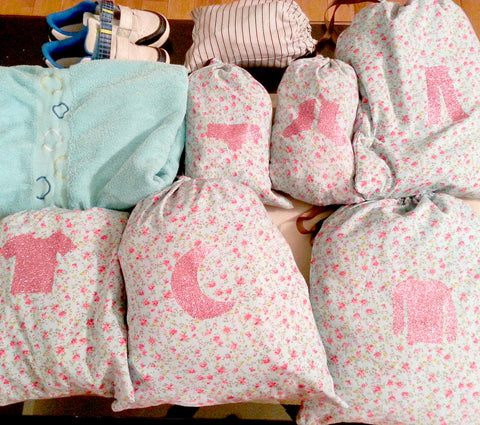 Sacs et pochettes cousues pour valise enfant