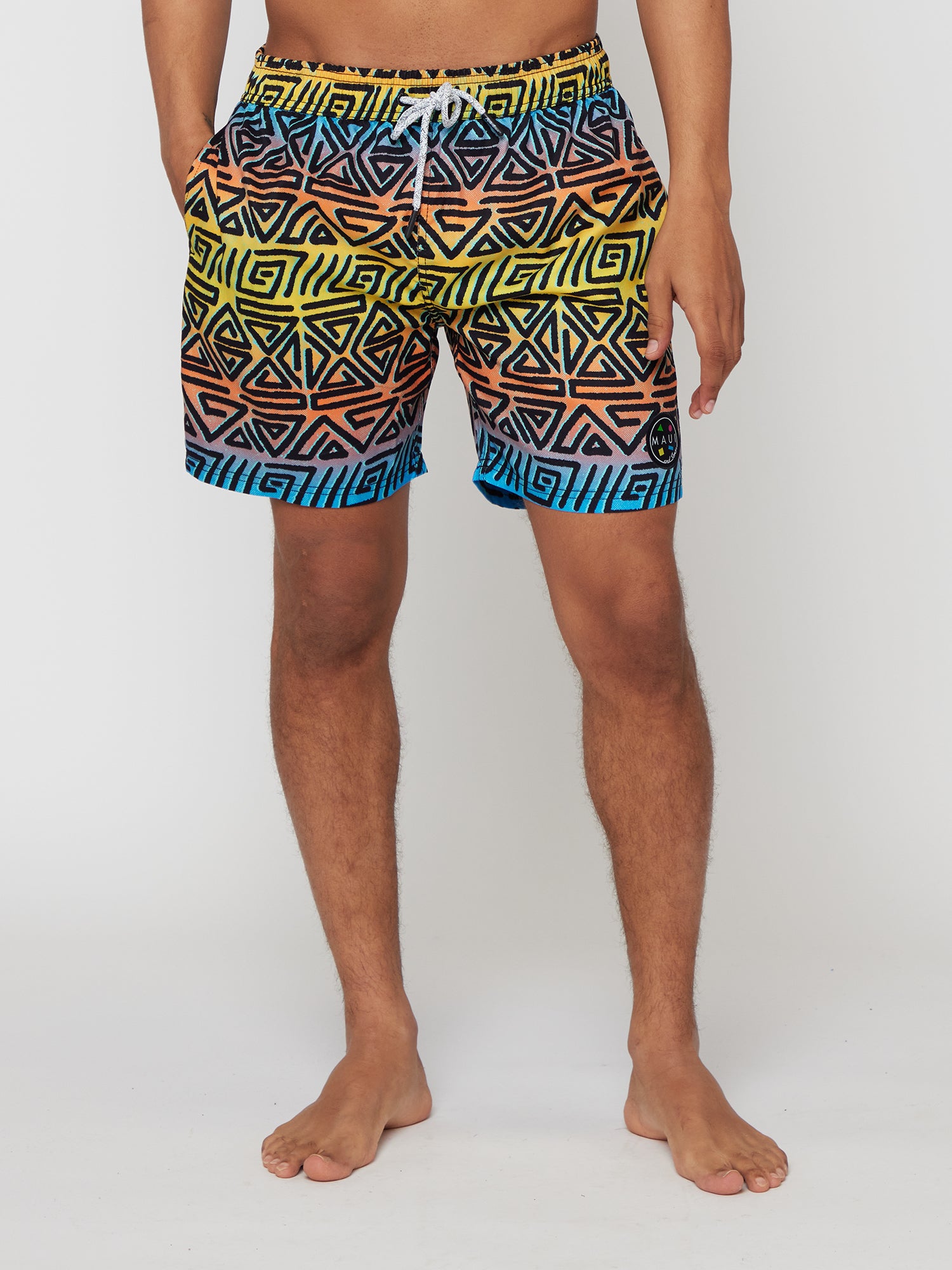 Block Party Pool Shorts in Black