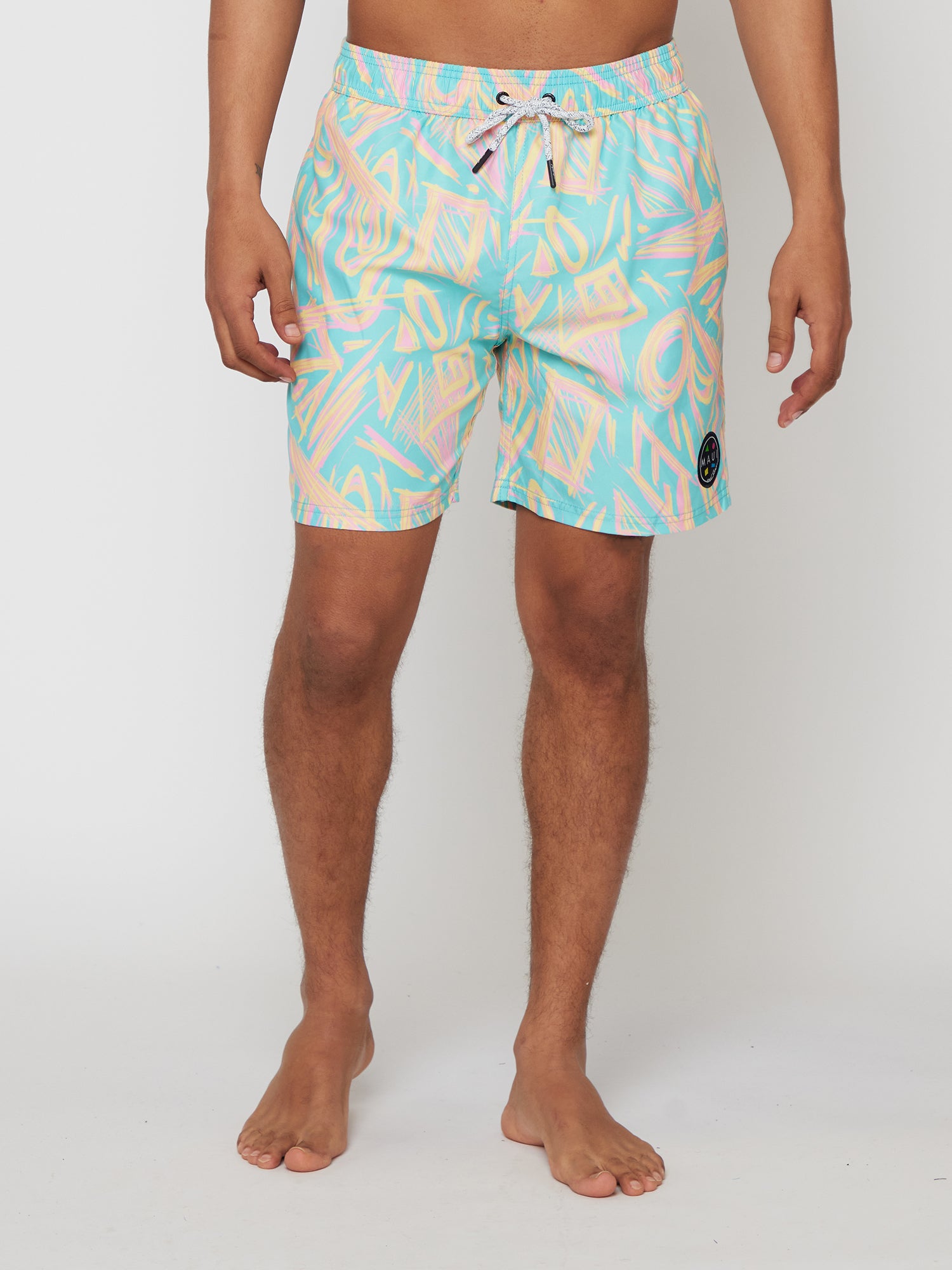 Block Party Pool Shorts in Black