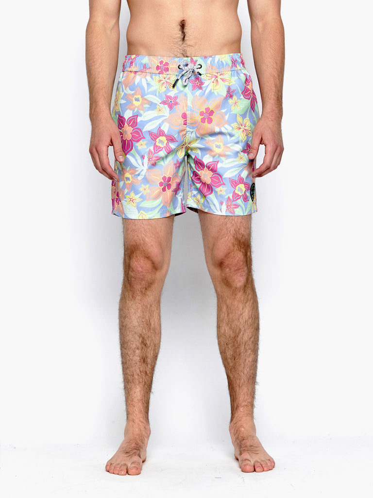 Hawaiian Floral Pool Shorts